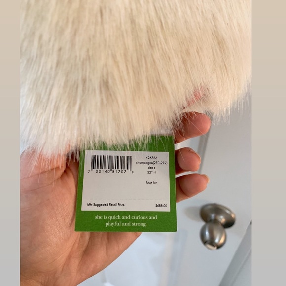 NWT Kate Spade Faux Fur 32 Tunic Coat - Picture 3 of 8